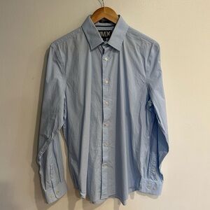 Express Light Blue Casual Button Down Shirt Cotton M